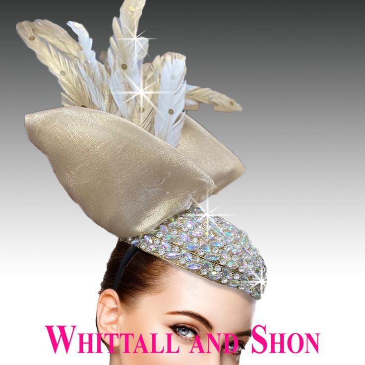 The "Cockatoo" is a stunning addition to your collection of elaborate headpieces! The combination of the jewel-encrusted Juliet cap, a large playful bow, and a fan of richly colored feathers create a captivating, glamorous, and sparkling look. The fascinator sits at a coquettish angle on the head thus a unparalleled silhouette. Ostrich Feather Headpiece For Kentucky Derby Party, Ostrich Feather Headpieces For Kentucky Derby Party, Kentucky Derby Ostrich Feather Headpiece For Party, Elegant Feather Trim Costume Hats For Carnival, Elegant Carnival Fascinator With Feather Trim, Feather Trim Headpieces For Carnival Evenings, Feather Trim Headpieces For Evening Carnival, Carnival Evening Headpiece With Feather Trim, Gold Feathered Fascinator For Party