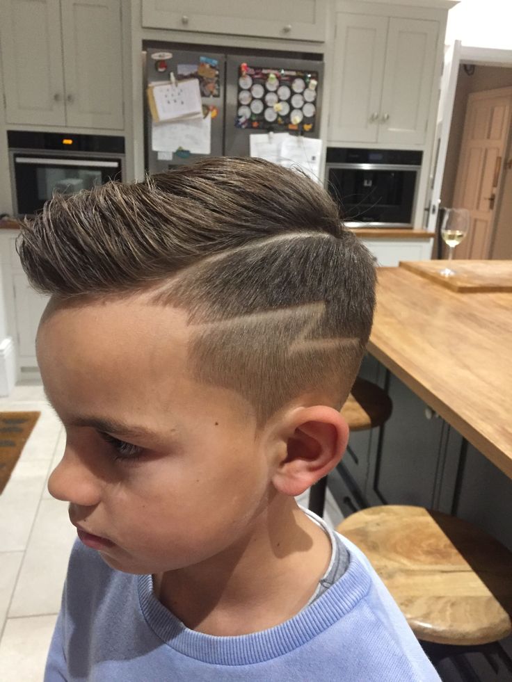 Lightning Haircut Design, Boys Haircuts With Lightning Bolt, Lightning Bolt In Hair Boys, Lightning Hair Design, Boys Hair Lightning Bolt, Boy Design Haircut, Designs For Boys Haircut, Baseball Laces Haircut, Boys Design Haircut