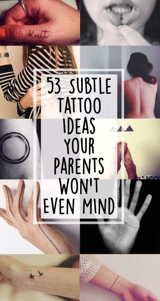 the words, 5 subtle tattoo ideas your parents won't even mind