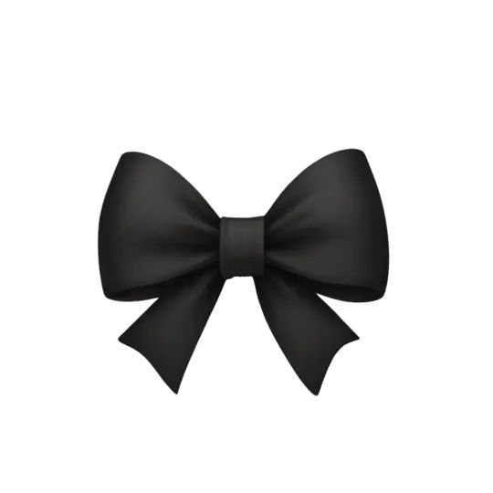 a black bow tie on a white background