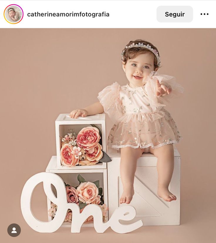 Girly M Instagram, Baby Dress Diy, Baby Milestones Pictures, Smash Cake Girl, Kind Photo, 1st Birthday Photoshoot, Girly M, Photoshoot Themes, First Birthday Photos