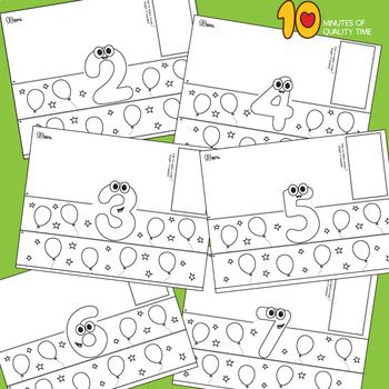 printable numbers 1 - 10 worksheets for kids to practice counting and coloring