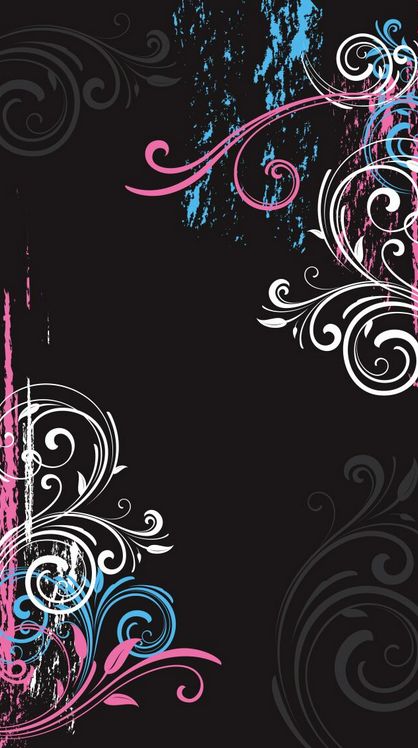 a black background with pink and blue swirls on the bottom, and an inscription that reads canni