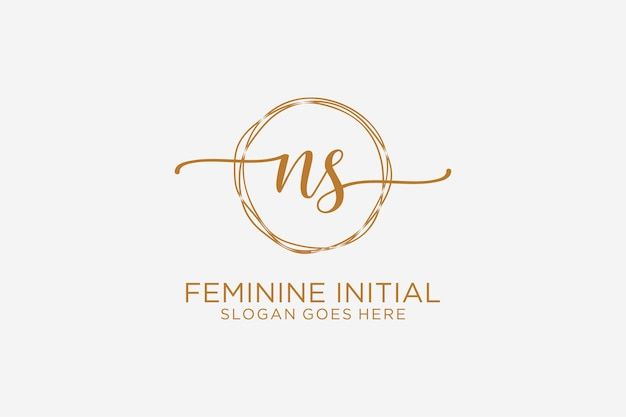 feminine initial logo with the letter s inside