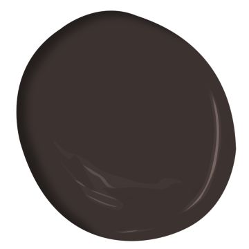 a dark brown paint with white background