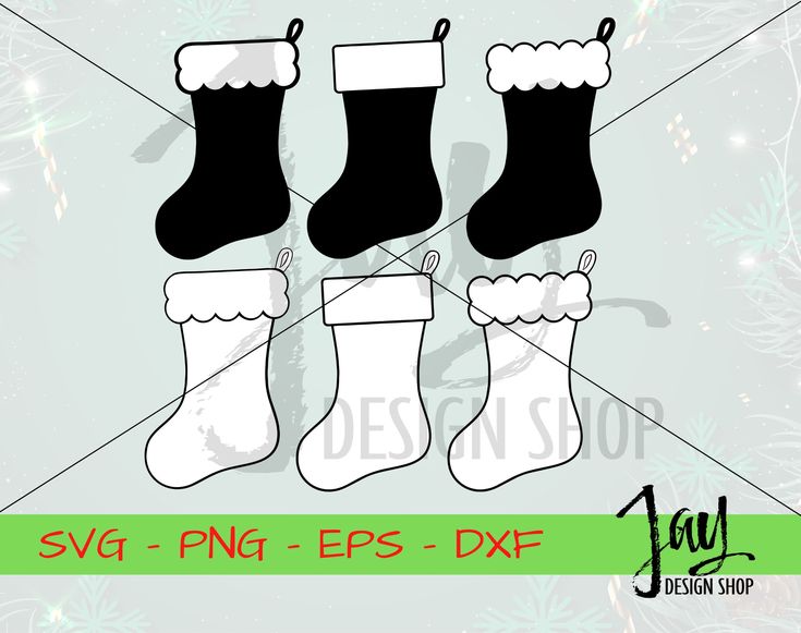 christmas stockings svg cut file