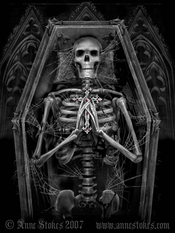 a skeleton sitting in front of a mirror with its arms crossed and hands folded out