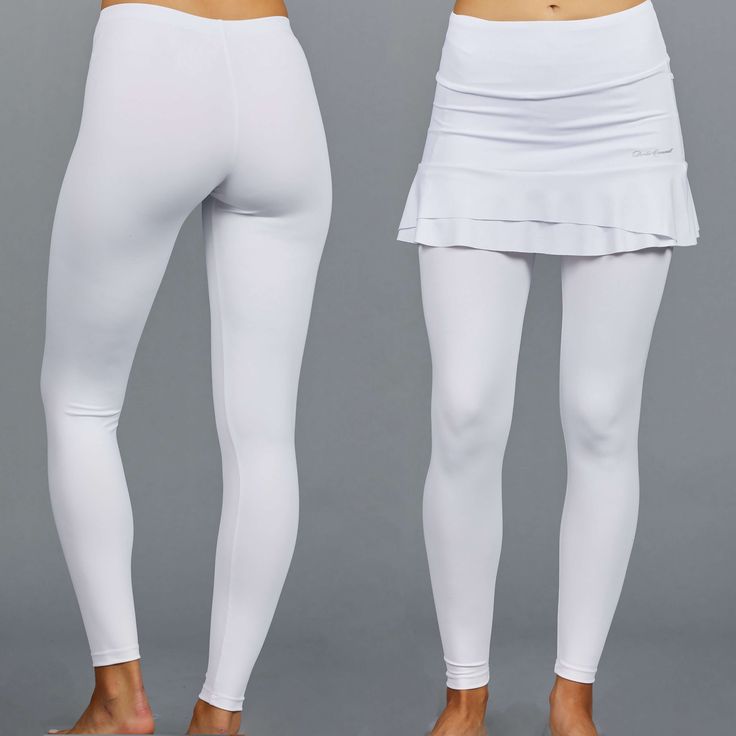 White UV Legging White Stretch Versatile Leggings, Versatile White Stretch Leggings, White Stretch Tights, High Stretch White Versatile Leggings, Fitted Bottoms For Pilates In Spring, White Stretch Full Length Activewear, White Full Length Stretch Activewear, White Full Length Athleisure Yoga Pants, Fitted White Bottoms