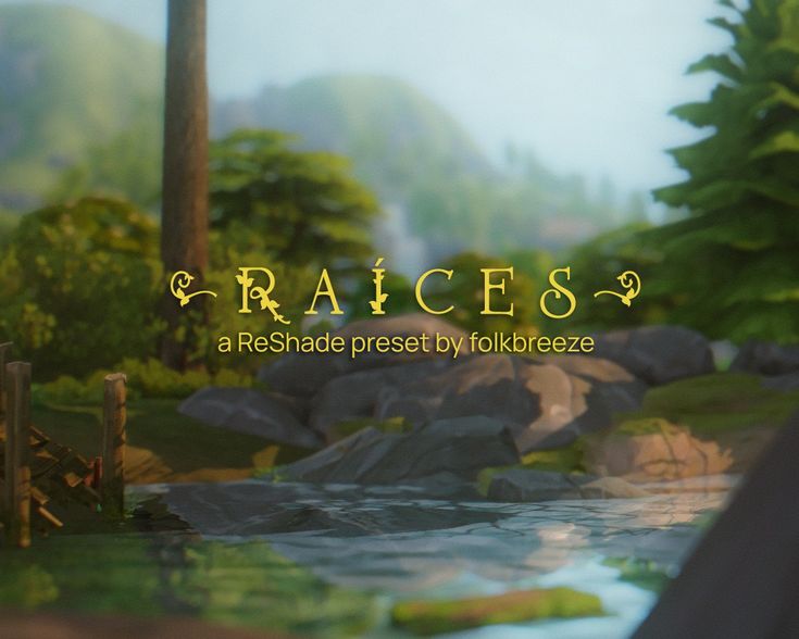 the title for grace's, a video game with an animated background and trees