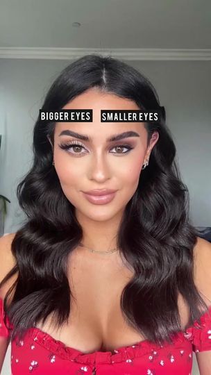 Makeup That Makes Your Eyes Look Bigger, Eye Makeup For Bigger Looking Eyes, Eye Bigger Makeup, Makeup Make Eyes Look Bigger, Eye Makeup For Bigger Eyes, Makeup For Hollow Eyes, Smaller Eyes Makeup, Make Eyes Bigger Makeup, Make Up For Bigger Eyes