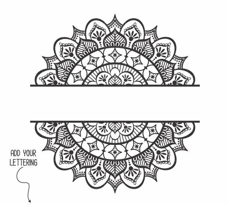 an ornate design with black and white lines on the bottom, in front of a white background