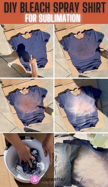 how to diy bleach spray shirt for sublimation - step by step instructions