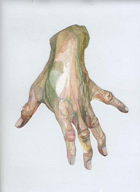 a drawing of someone's hand reaching out to touch the ground with their fingers