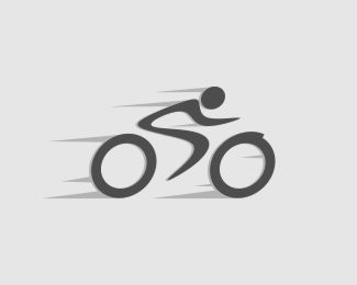 a person riding a bike on a gray background