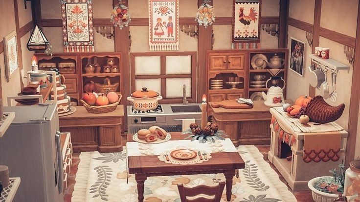 a model kitchen and dining room in an old fashioned doll house style home decorating