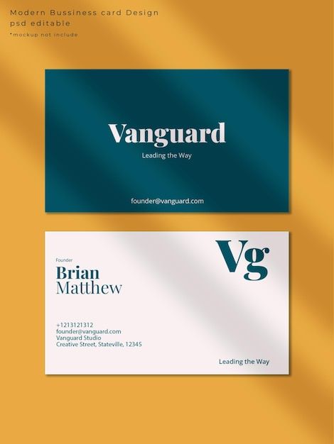 two business cards with the name and number vg3 on them