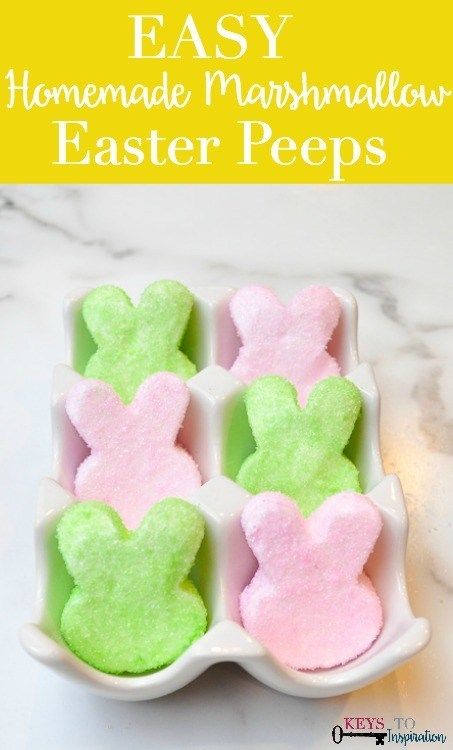 homemade marshmallow easter peeps in an egg carton with the words easy homemade marshmallow easter peeps