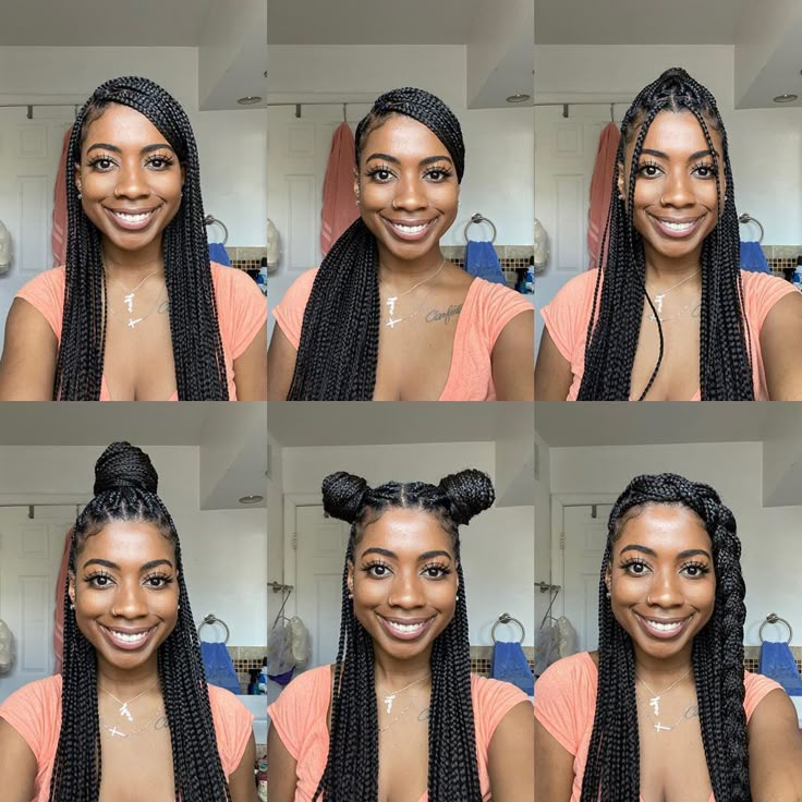 Ways To Style Your Hair, Braids Styling, Big Box Braids Hairstyles, Cute Box Braids Hairstyles, Braided Cornrow Hairstyles, Pelo Afro, Braids Hairstyles Pictures, Box Braids Styling, Hair Twist Styles