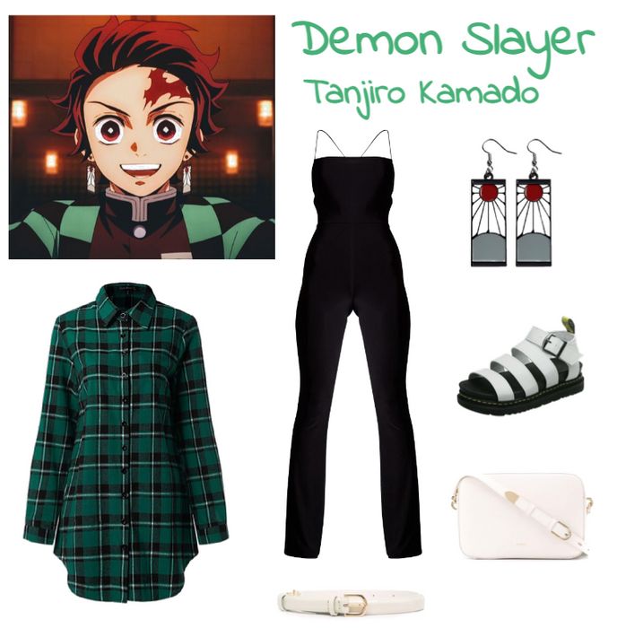 Tanjiro Kamado Outfit, Demon Slayer Casual Outfit, Demon Slayer Family Costume, Anime Inspired Outfits Demon Slayer, Rengoku Inspired Outfit, Demon Slayer Outfit Inspired, Last Minute Cosplay Anime, Outfits Inspired By Demon Slayer, Everyday Cosplay Outfits