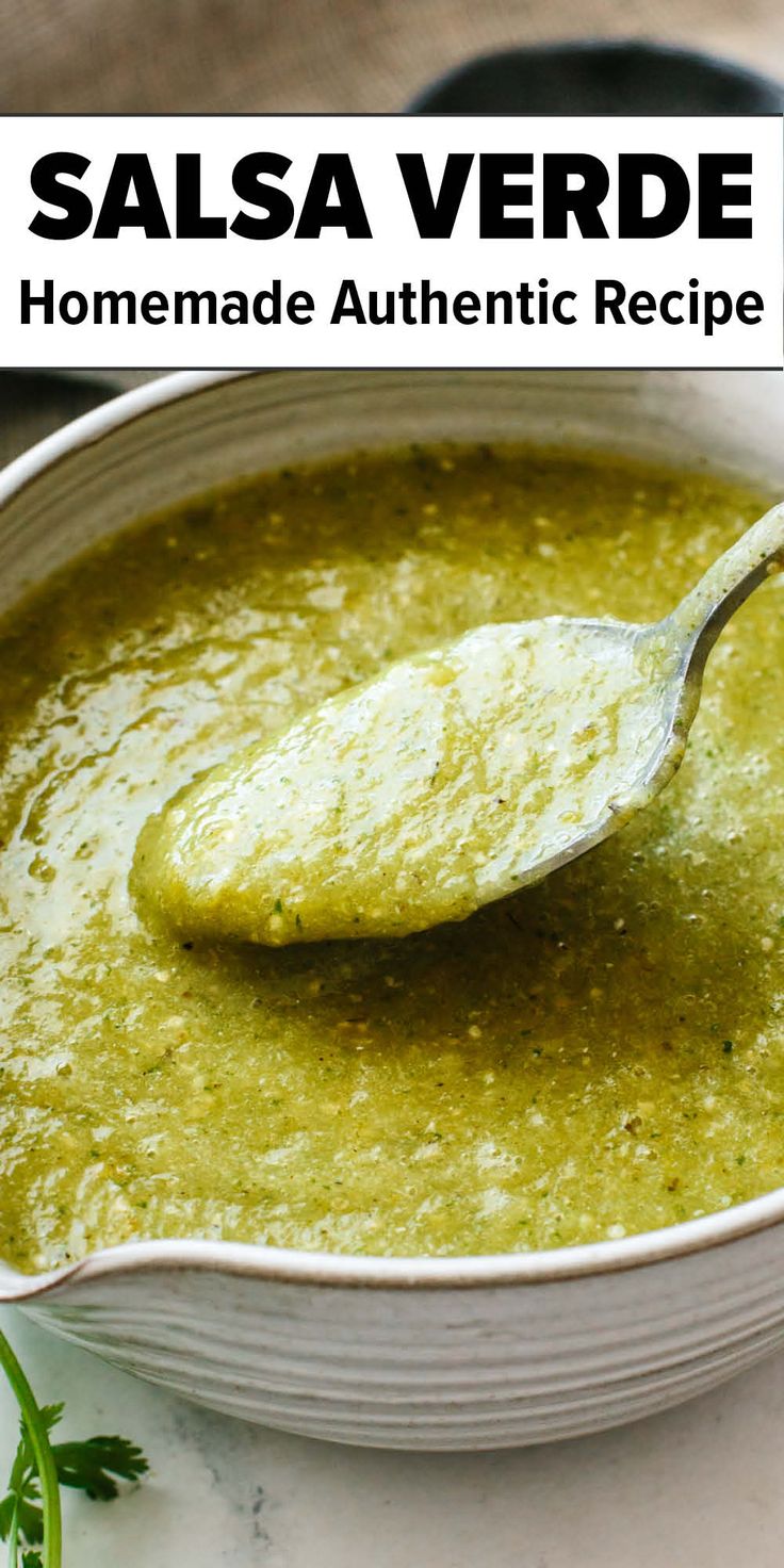 Salsa verde recipe Tomatillo Recipes Salsa, Green Salsa Recipe Mexican, Canned Tomatillo Salsa, Spicy Tomatillo Salsa, Authentic Mexican Salsa Verde, Homemade Verde Sauce, How To Make Salsa Verde, Spicy Mexican Salsa, Verde Salsa Recipe