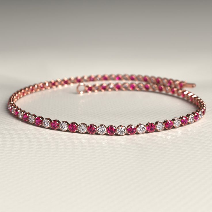 Shop the perfect gift this Christmas with our Custom Natural Ruby & Diamond Tennis Bracelet. Crafted with love, this Lab Grown Diamond Stacking Bracelet will add a touch of elegance to any outfit. Personalize this stunning piece of jewelry for a truly unique present. Don't miss out on our Cyber Sale!𝐅𝐞𝐚𝐭𝐮𝐫𝐞𝐬:• 𝐌𝐚𝐝𝐞 𝐭𝐨 𝐎𝐫𝐝𝐞𝐫• 𝐌𝐞𝐭𝐚𝐥: 𝟏𝟒𝐊 | 𝟏𝟖𝐊• 𝐁𝐚𝐧𝐝 𝐂𝐨𝐥𝐨𝐫𝐬: Rose Gold, Yellow Gold & White Gold• 𝐂𝐮𝐬𝐭𝐨𝐦 𝐂𝐫𝐨𝐜𝐨𝐝𝐢𝐥𝐞 𝐋𝐨𝐜𝐤𝐒𝐭𝐨𝐧𝐞:• 𝐒𝐭𝐨𝐧𝐞 - Anniversary Tennis Bracelet For Valentine's Day, Valentine's Day Anniversary Tennis Bracelet, Valentine's Day Anniversary Jubilee Tennis Bracelet, Valentine's Day Gift Tennis Bracelet, Rose Gold Round Cut Tennis Bracelet Gift, Valentine's Day Fine Jewelry Round Bracelets, Rose Gold Tennis Bracelet As Gift, Rose Gold Tennis Bracelet Gift, Rose Gold Round Bracelets For Valentine's Day