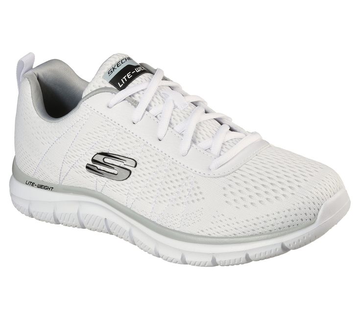 Train in cool lightweight comfort and sporty style wearing Skechers Track - Moulton. This athletic lace-up design features an engineered mesh and synthetic upper with a cushioned Memory Foam comfort insole. | Skechers Men's Track - Moulton Sneaker Breathable Mesh Lace-up Walking Shoes For Sports, Functional Moisture-wicking Lace-up Sneakers, Sports Sneakers With Laces And Engineered Mesh, Sports Sneakers With Engineered Mesh And Laces, Athletic Fit Mesh Lace-up Walking Shoes, Athleisure Lace-up Walking Shoes With Engineered Mesh, Sporty Sneakers With Engineered Mesh And Laces, Comfortable Synthetic Running Shoes With Ventilation, Lace-up Running Shoes With Engineered Mesh