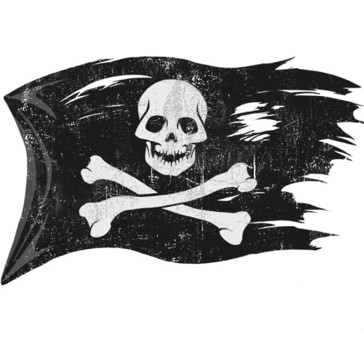 a pirate flag with a skull and crossbones on the front in grunge