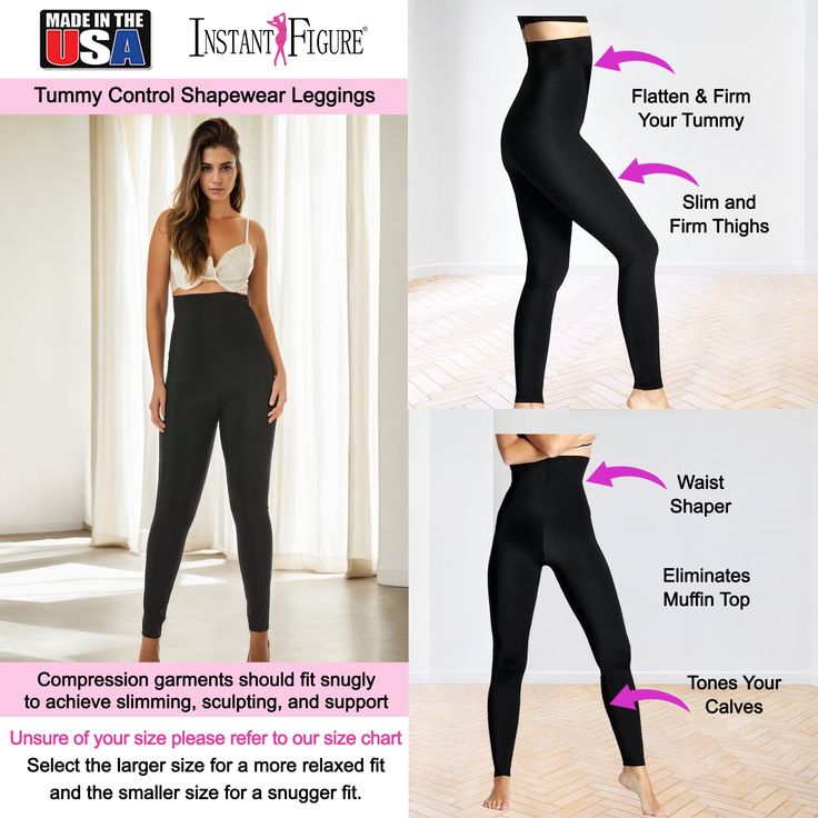 Experience the transformation with InstantFigure's Original Proven Shapewear for Women, featuring the Compression Hi-Waist Pants a seamless undergarment designed to sculpt your figure instantly. Achieve a sleeker, more defined silhouette from waist to ankles with these high-performance pants. Key Benefits: Instant Slimming: Look up to five inches slimmer instantly with our high-waist compression pants. Designed to sculpt your figure seamlessly, these pants are the secret to a flawless silhouette Shapewear Leggings, Shapewear For Women, Posture Support, Tank Bodysuit, Fashion Tights, Compression Fabric, Compression Pants, Muffin Top, Women's Shapewear