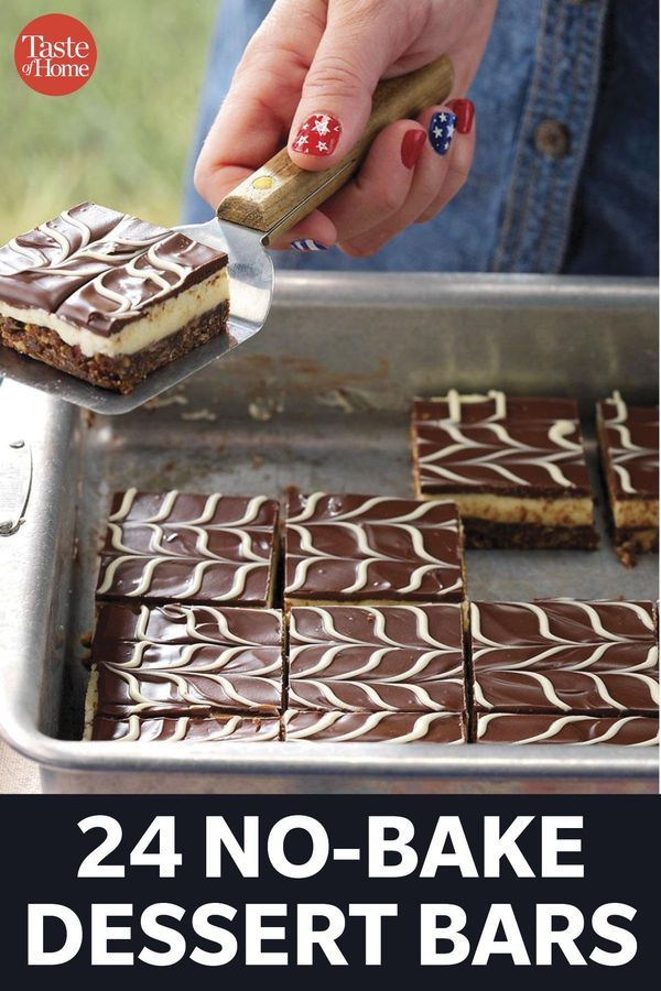 the cover of no bake dessert bars is shown