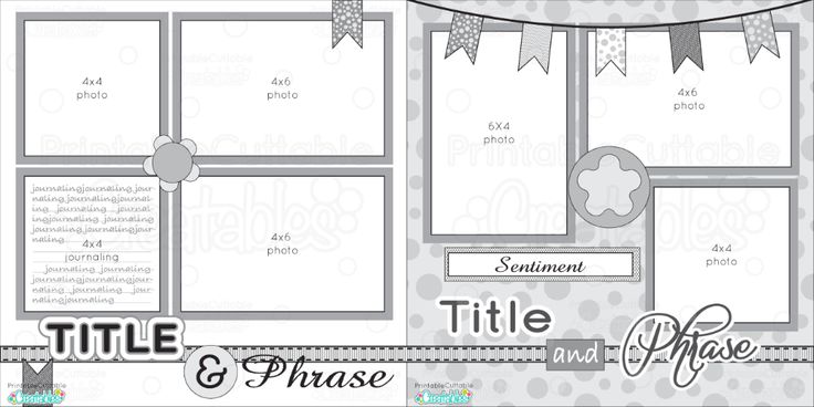 a page layout for a scrapbook with the title title and photoshopped into it