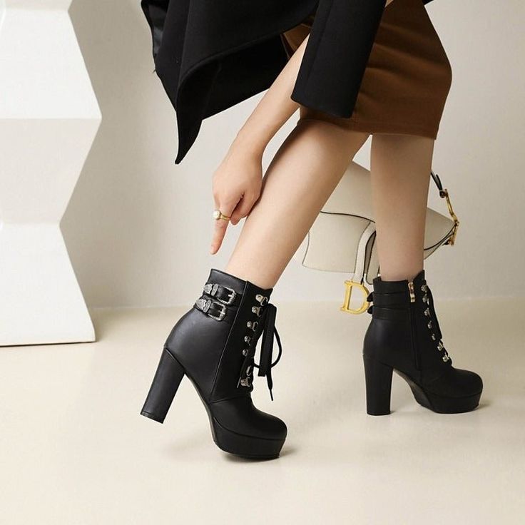 ❤Double strap lace up platform boots❤ Lace Up Platform Boots, Platform Heels Boots, Black Platform Boots, Girly Bags, College Bags, Pearl Bag, Heart Bag, Quilted Bag, Cute Bags