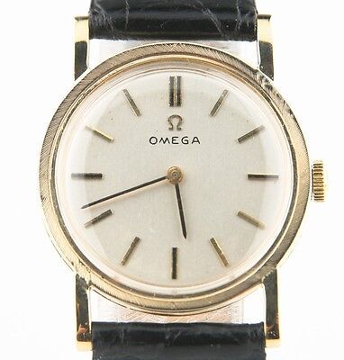 Vintage Omega 14k Yellow Gold Hand-Winding Mechanical Watch w/ Leather Strap  | eBay Luxury 14k Gold Watch For Formal Occasions, Classic 14k Yellow Gold Watch, Classic Yellow Gold Jewelry And Watches For Anniversary, Luxury Formal Watches Stamped 14k, Luxury Formal Watches 14k Stamped, Luxury 14k Stamped Formal Watches, Classic 14k Gold Watch, Timeless Yellow Gold Watch Accessories For Business, Elegant 14k Gold Watches For Formal Occasions