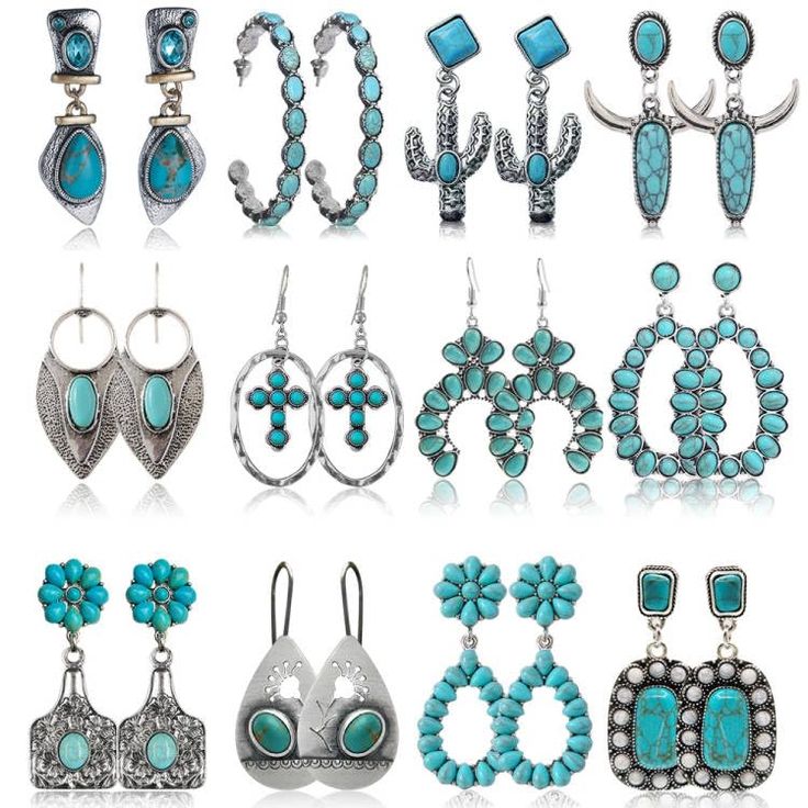 PRICES MAY VARY. Unique Vintage Design: These earrings boast a vintage Western aesthetic, featuring intricate details and craftsmanship reminiscent of classic Western style. Each pair is designed to make a statement with its bold and eye-catching appearance. Stunning Crystal and Turquoise Elements: Adorned with druse crystals and turquoise stones, these earrings exude elegance and charm. The combination of these natural elements adds a touch of sophistication to any outfit, whether worn casually Vintage Western Aesthetic, Cowgirl Jewelry, Western Aesthetic, Druzy Crystal, Turquoise Stones, Drop Dangle Earrings, Classic Jewelry, Earring Jewelry, Natural Elements