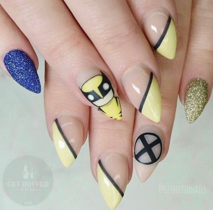 Wolverine Nail Art, Wolverine Nails, Superhero Nails, Coffen Nails, Marvel Nails, Pool Nails, Nail Tech School, Nail Cute, Superhero Series