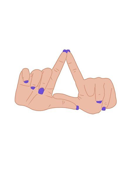 two hands making the v sign with their fingers and one hand in the shape of a triangle