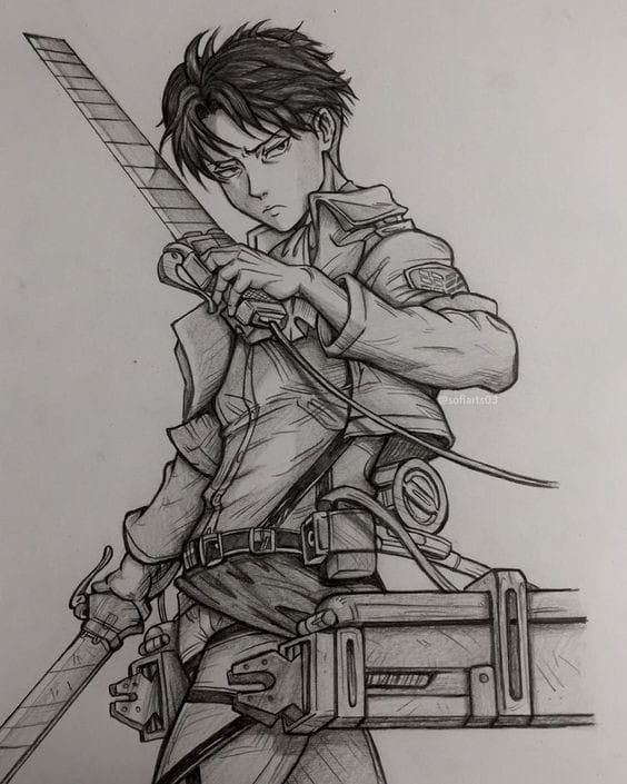 Anime Sketch Levi Ackerman, Levi Ackerman Fanart Sketch, Levi Ackerman Pencil Sketch, Aot Art Sketches, Levi Ackerman Reference, Levi Ackerman Sketch Easy, Levi Art Drawings, Levi Ackerman Lineart, Levi Reference