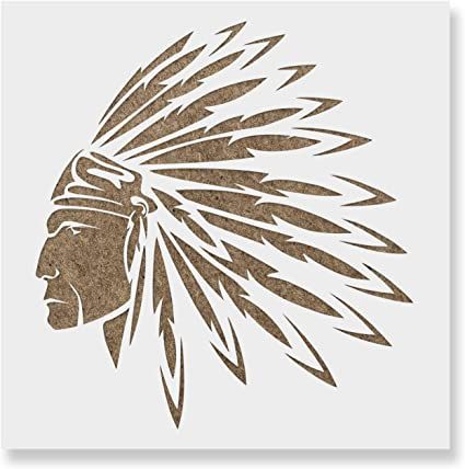 Indian Stencil, American Indian Crafts, Wall Stencils Diy, Native American Drawing, Native American Chief, Whatsapp Wallpaper Cute, Indian Headdress, Native American Artwork, Decorative Plaster