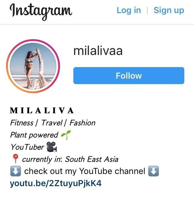 the instagram page for millavia, which is also available on facebook and other platforms