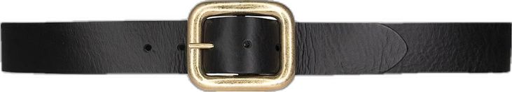 a black belt with gold buckles on it