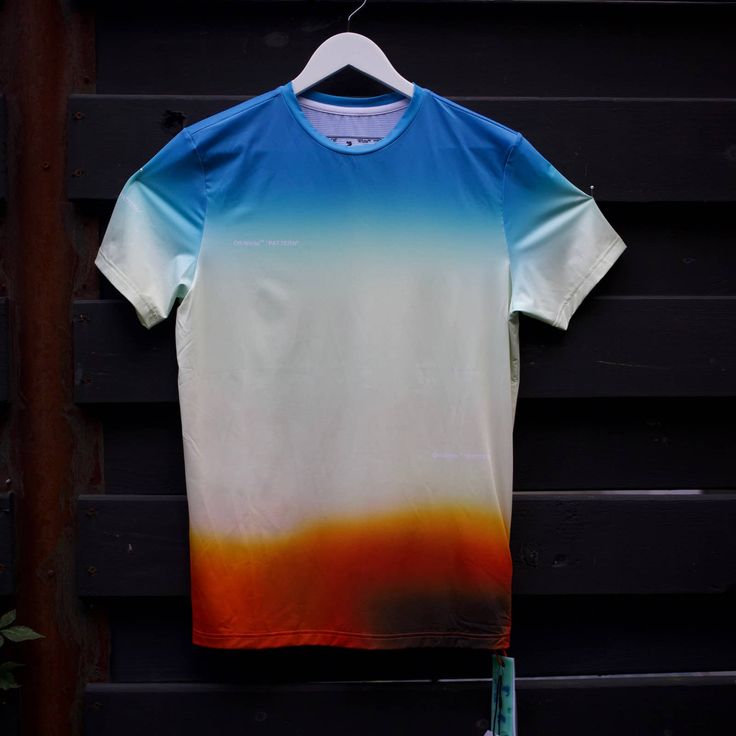 T-Shirt From Off-White In A Unique Ombre Color-Way And Athletic Polyester Blend Fabric. From The Spring Summer 2022 Collection. Retailed For Around $300. Brand New With All Tags. Tag Size S, Looks Like It Fits Tts, But Could Also Fit Xs-M Depending On Fit Preference. Listed On Multiple Platforms, Get It Before It’s Gone! And Don't Forget To Check Out My Other Items For Sale :) Athleisure Short Sleeve T-shirt With Sublimation Print, Athleisure Sublimation Print Short Sleeve Tops, Relaxed Fit Sportswear T-shirt For Summer, Athleisure Crew Neck T-shirt With Sublimation Print, Multicolor Crew Neck Sporty Shirt, Multicolor Sporty Crew Neck Shirt, White Sublimation Print Sportswear Top, Sporty Multicolor Crew Neck Shirt, Summer Sports Shirt With Sublimation Print