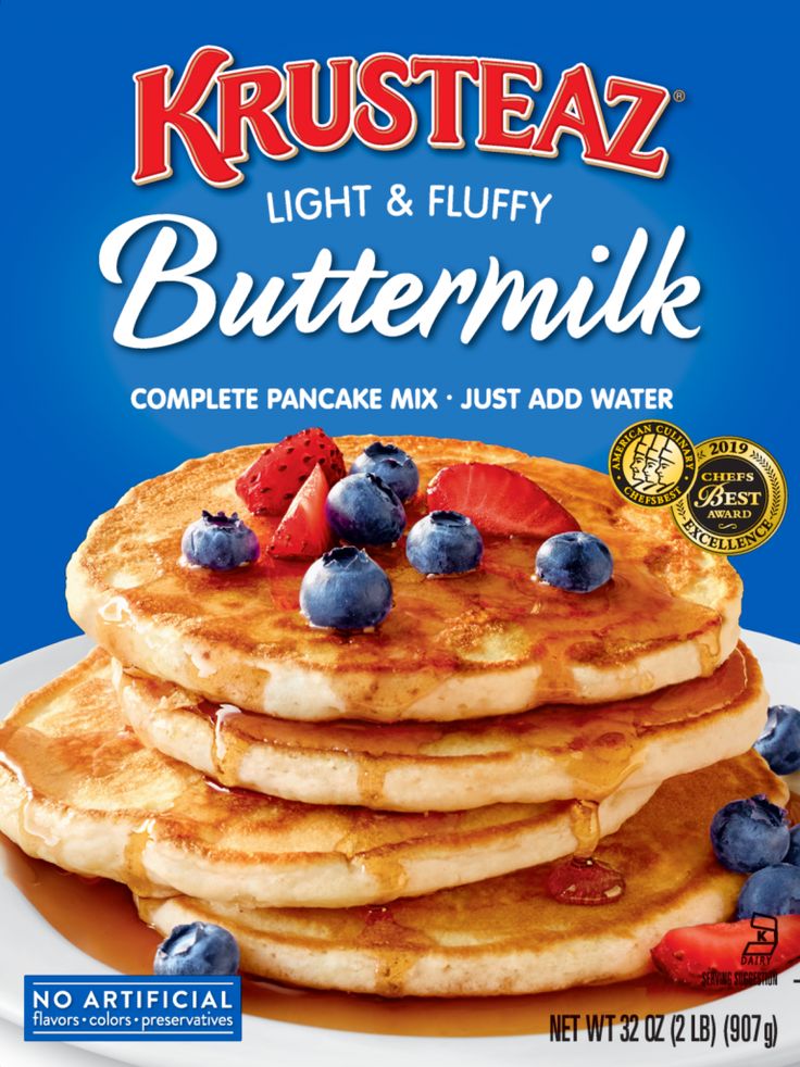 krusteaz light and fluffy buttermik complete pancake mix - just add water