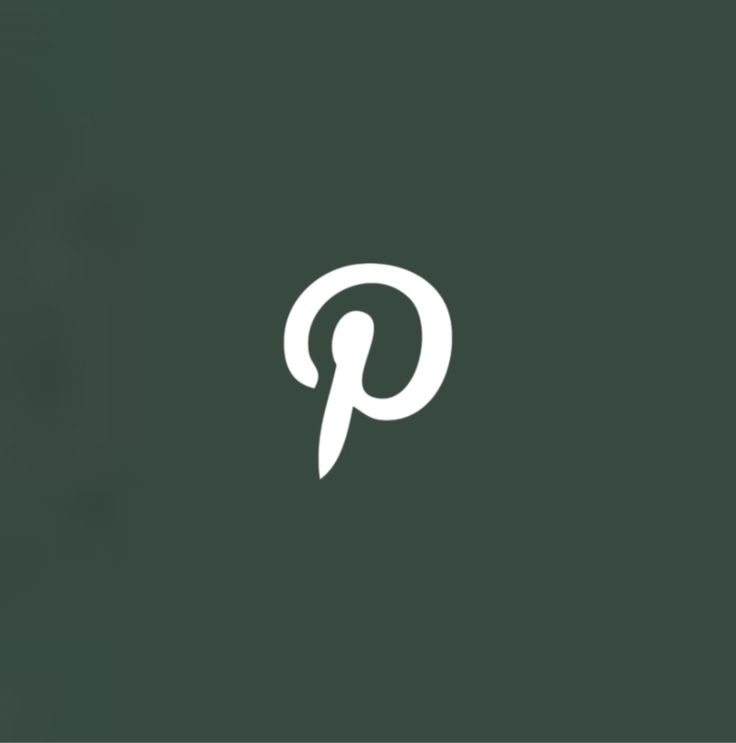 the letter p in white on a dark green background