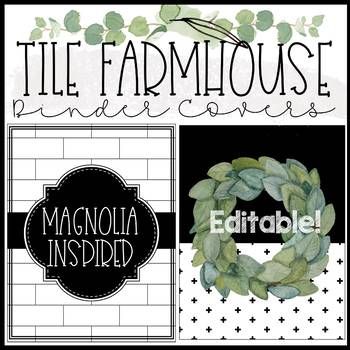 the farmhouse house logo and other items are featured in this graphic design book, including a wreath