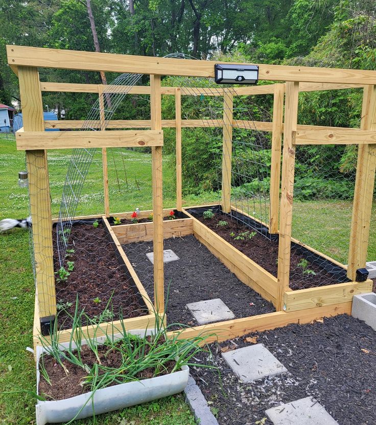 the garden is ready to be planted and put into its own area for people to enjoy