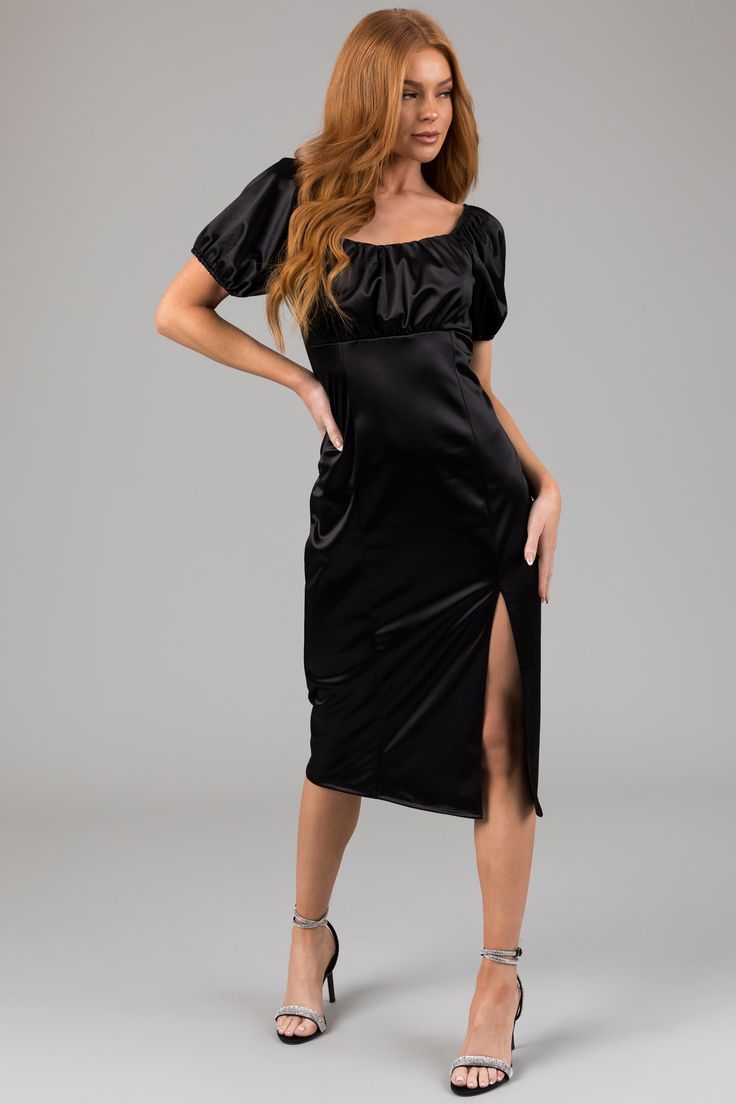 S M L Bust: 30" 32" 34" Waist: 26" 27" 28" Length: 43" 43" 43" Sleeve: 10" 10.5" 11" Fits true to size, measured on a standard size 4 Stretchy knit Side hem slit Short sleeves Ruching detail on bust Lined Imported Self: 88% Polyester, 12% Spandex Lining: 100% Polyester Note: Hand wash cold, low iron if needed, color Colorful Dresses Casual, Bandeau Swimwear, Black Sweater Dress, Cropped Flare Jeans, Casual Wedding Dress, Satin Midi Dress, Judy Blue Jeans, Short Mini Dress, Vacation Dresses