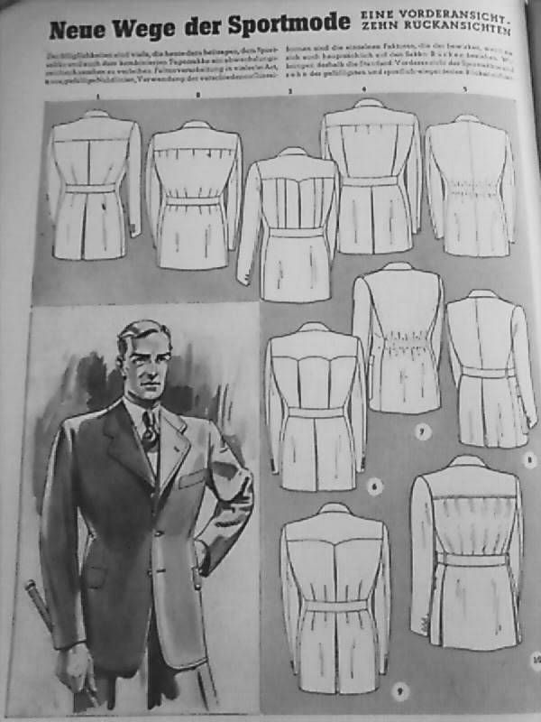 Click this image to show the full-size version. 1930s German Fashion Men, Norfolk Jacket, 1930s Men, Dapper Outfit, Menswear Details, Magazine Scans, Great Gatsby Fashion, 1950s Mens, Mens Fashion Illustration