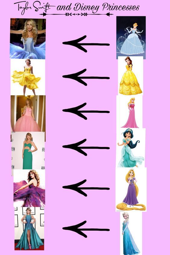 disney princesses and their names are shown in the same color scheme on this poster