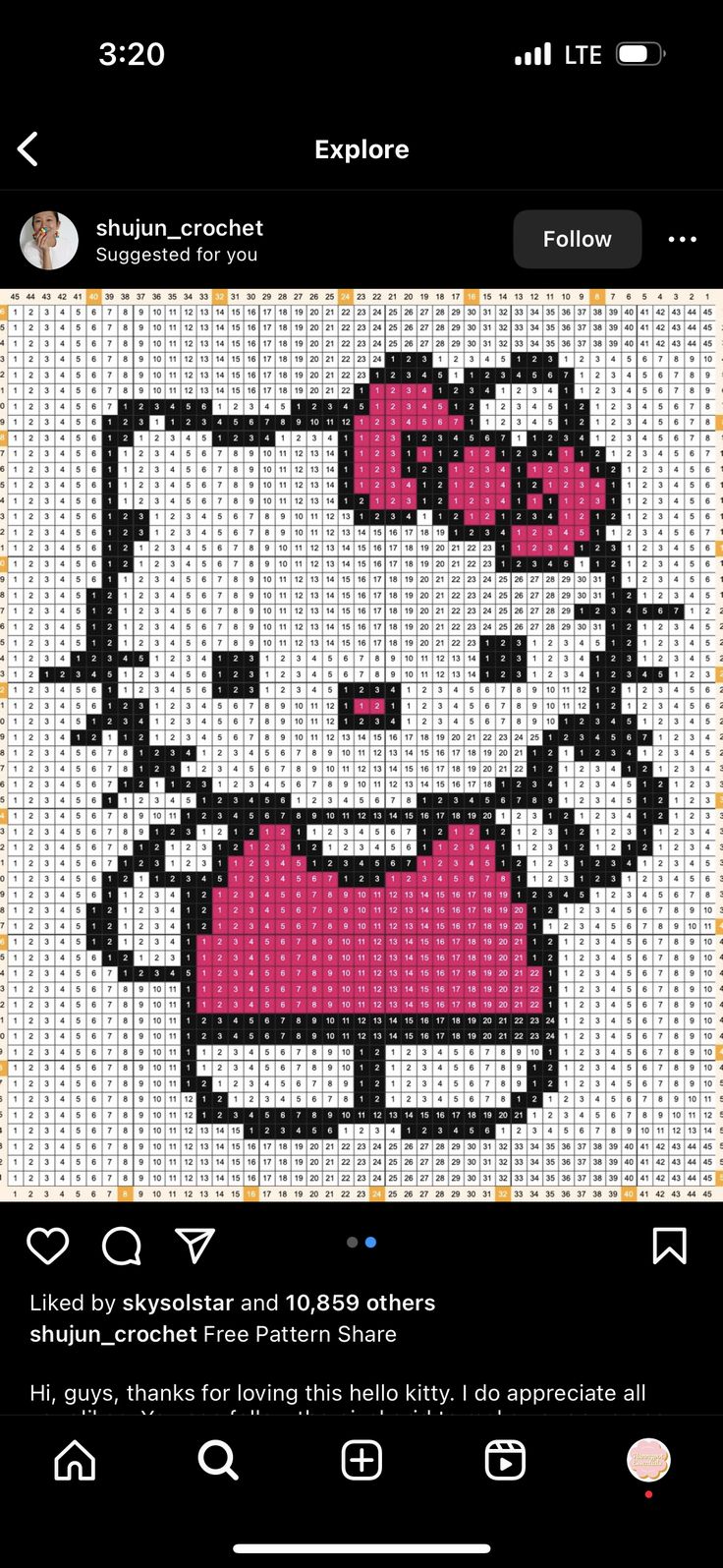 an image of a hello kitty cross stitch pattern on the app store's iphone