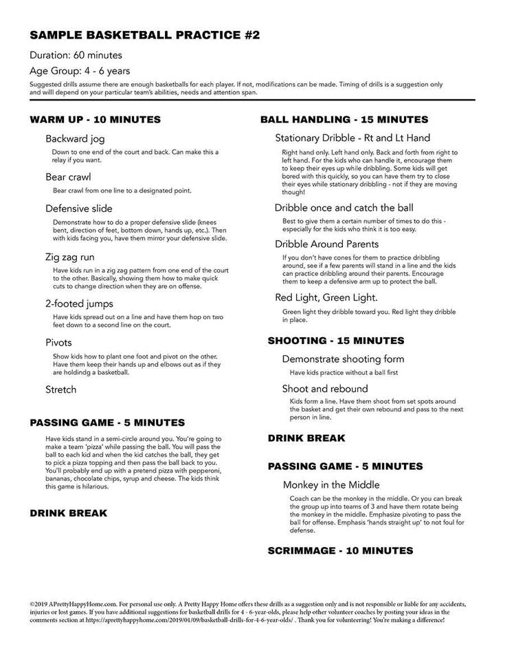 a basketball practice sheet with instructions on how to use it