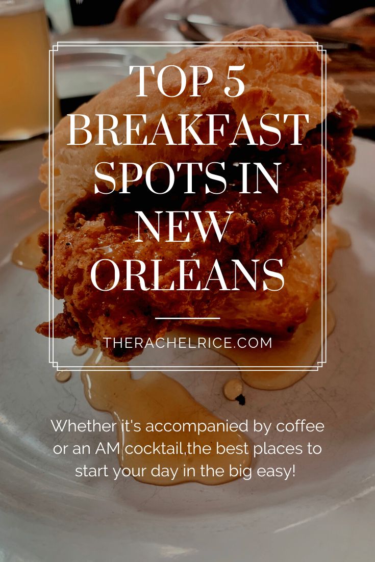 the top 5 breakfast spots in new orleans, where it's accompanied by coffee or an am cocktail